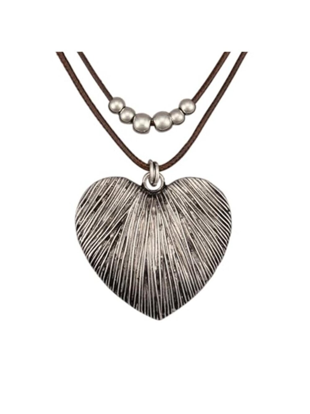 Bohemian Necklaces for Women Long Leather Necklace with Large Pendant Chunky